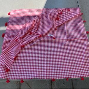 Draper James & Lands End gingham tassel trim sarong
